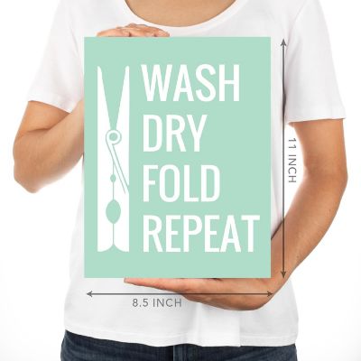 Mint Green Laundry Wash Dry Fold 8.5x11 Image 2