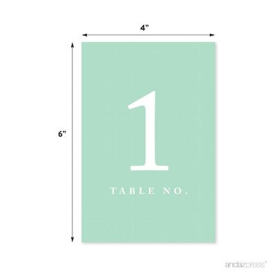 Mint Green Perforated Numbers 1 20 Image 1