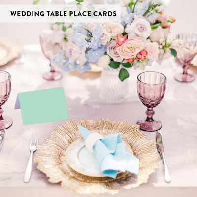 Mint Green Table Tent Place Cards 20-Pack Image 3