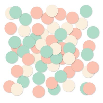 Mint Peach 1st Birthday Confetti 180-Pack Image 1