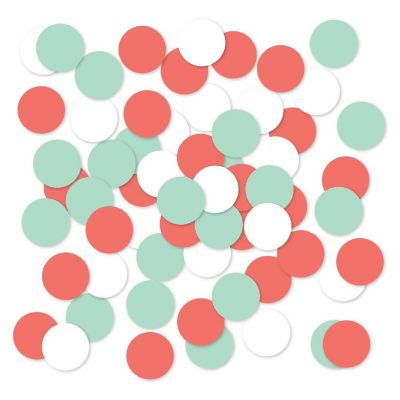 Mint White Coral Confetti 180-Pack Image 1