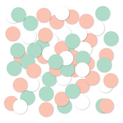 Mint White Peach Confetti 180-Pack Image 1