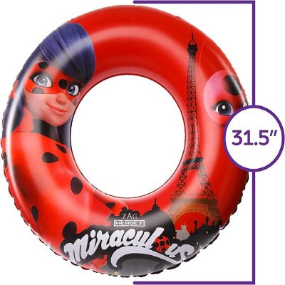 Miraculous Ladybug  TIki Pool Float Inflatable Tube Raft 30" Mighty Mojo Image 1