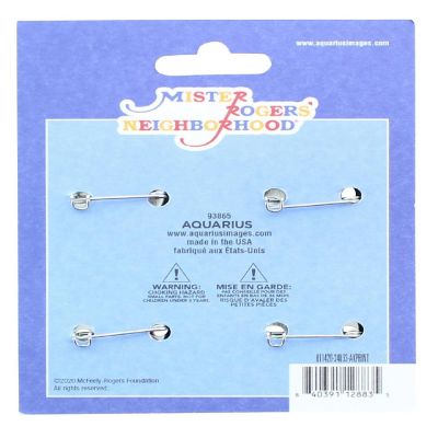 Mister Rogers Carded Button Pin 4 Pack Image 1