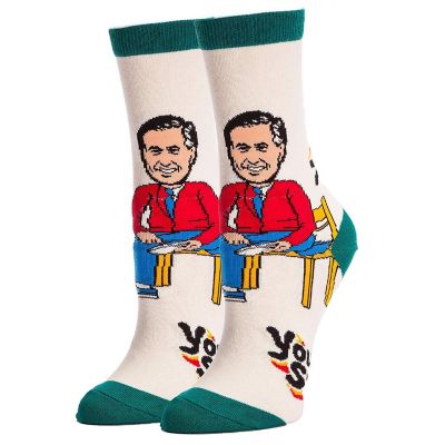 Mister Rogers Neighborhood You Are Special Women's Crew Socks  One Size Image 1