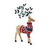 Mistletoe Antler Deer Figurine (Set Of 2) 7"L X 14.5"H, 9.25"L X 14.75"H Resin/Metal Image 1