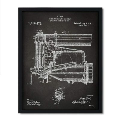 Model T Engine Assembly Patent 8.5x11in Image 1
