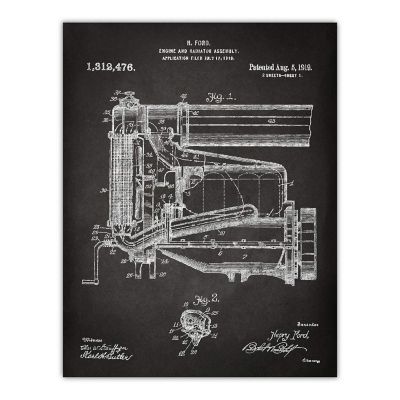 Model T Engine Assembly Patent 8.5x11in Image 1