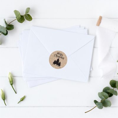 Modern Black Forest Christmas Gift Label Image 1