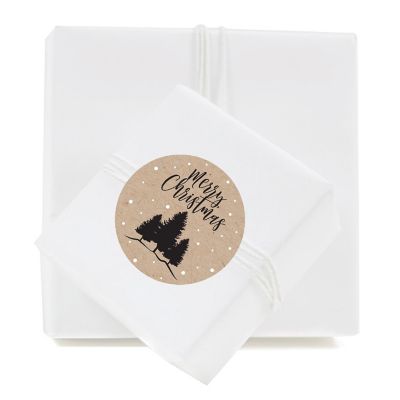 Modern Black Forest Christmas Gift Label Image 2