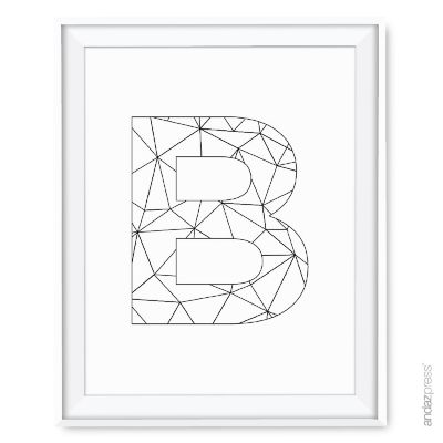 Modern Black White Geometric B 8.5x11 Image 2