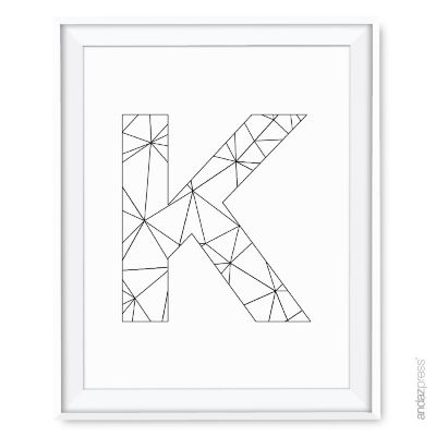 Modern Black White Geometric K 8.5x11 Image 2