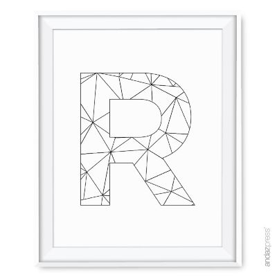 Modern Black White Geometric R 8.5x11 Image 1