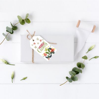 Modern Christmas Bright Holiday Gift Tag Image 1