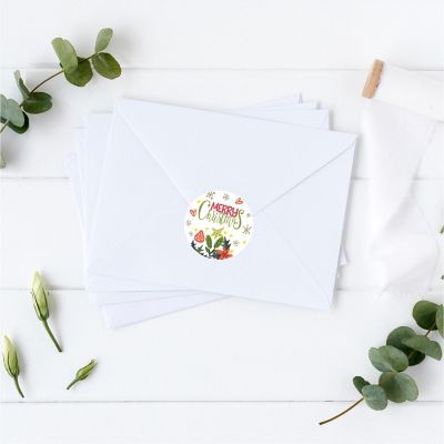 Modern Christmas Bright Holiday Labels Image 1