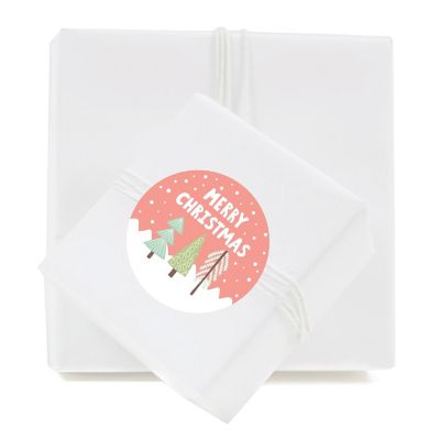 Modern Christmas Coral Mint Winter Label Image 2