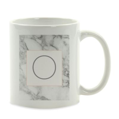 Modern Gray Marble Letter O mug Image 2