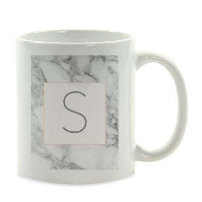 Modern Gray Marble Letter S mug Image 2