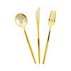 Modern Plastic Gold Cutlery Sets - 24 Ct. Image 1