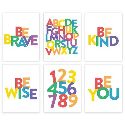 Modern Rainbow ABC Quote 6Pk 8.5x11in Image 1