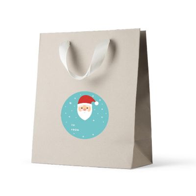Modern Santa Christmas To/From Labels Image 1