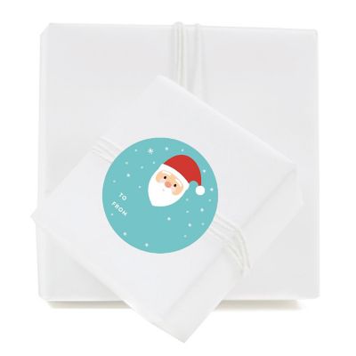 Modern Santa Christmas To/From Labels Image 2