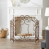 Modern Scroll Fireplace Screen 27X10.5X31.5" Image 1