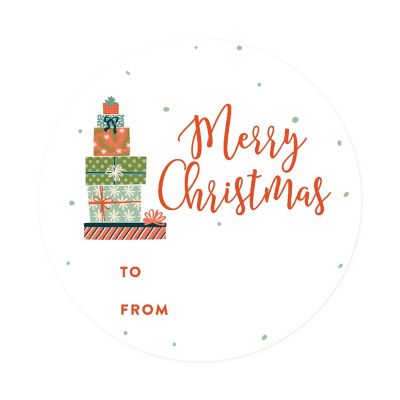 Modern Stack of Presents To From Labels Image 3