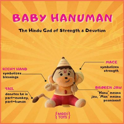 Modi Toys Baby Hanuman Medium Plush - 11" Image 2