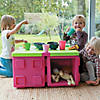 Modular Toy Storage Box: Pink/Lime Image 1