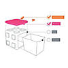Modular Toy Storage Box Top: Orange/Pink Image 2