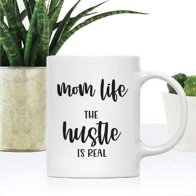 Mom Life Hustle Is Real Ceramic Mug Image 1