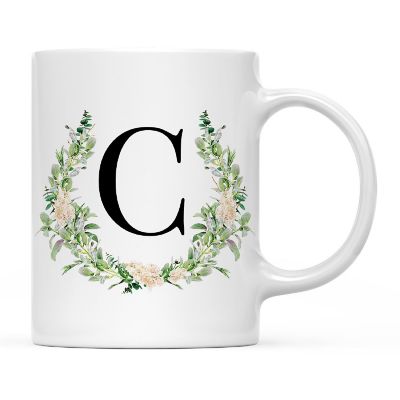Monogram C Ceramic Mug Garden Green Image 2