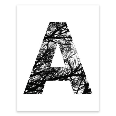 Monogram Tree Branch A 8.5x11in Image 1