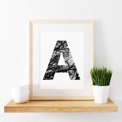 Monogram Tree Branch A 8.5x11in Image 1