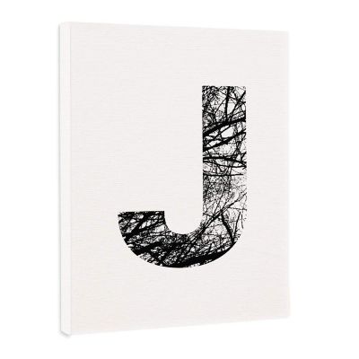 Monogram Tree Branch Art J 8.5x11in Image 1