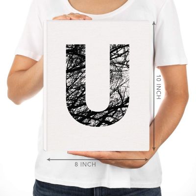 Monogram Tree Branch Art U 8.5x11in Image 2
