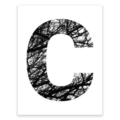 Monogram Tree Branch C 8.5x11in Image 1