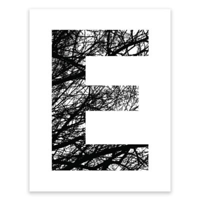Monogram Tree Branch E 8.5x11in Image 1