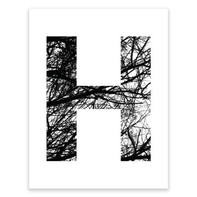 Monogram Tree Branch H 8.5x11in Image 1