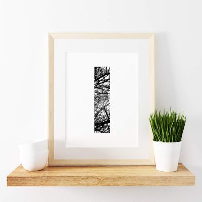 Monogram Tree Branch I 8.5x11in Image 1