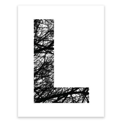 Monogram Tree Branch L 8.5x11in Image 1