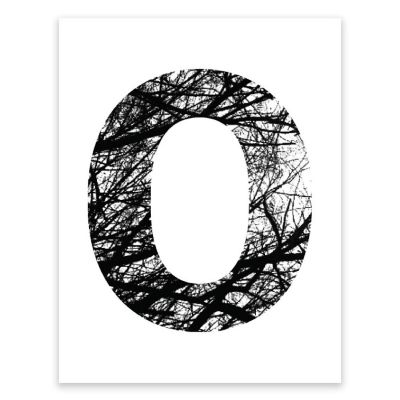 Monogram Tree Branch O 8.5x11in Image 1