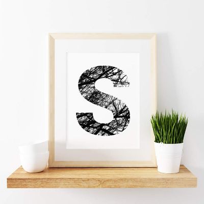 Monogram Tree Branch S 8.5x11in Image 1