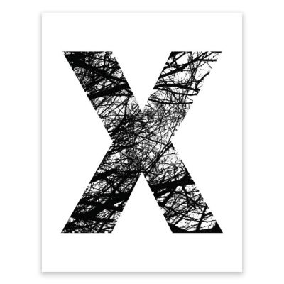 Monogram Tree Branch X 8.5x11in Image 1