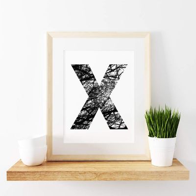 Monogram Tree Branch X 8.5x11in Image 1