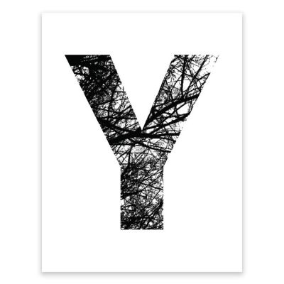 Monogram Tree Branch Y 8.5x11in Image 1
