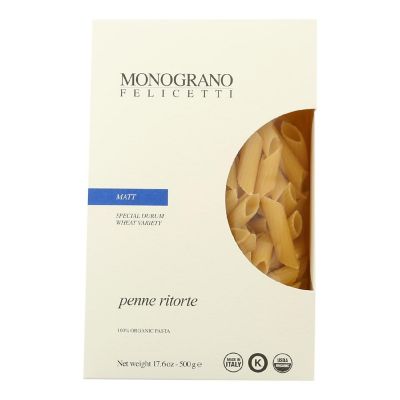 Monograno - Matt Organic Penne Ritorte - Case of 8 - 17.64 OZ Image 1