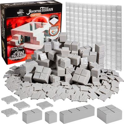 Monster Adventure Terrain - 173pc Paintable Core Building Set w Baseplate Image 1