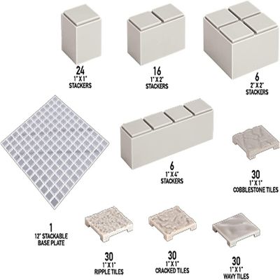 Monster Adventure Terrain - 173pc Paintable Core Building Set w Baseplate Image 1